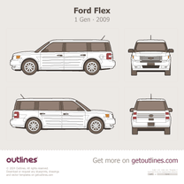 2009 Ford Flex 1 Gen Wagon blueprint