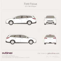 2010 Ford Focus Mk III Wagon blueprint