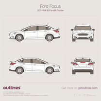 Ford Focus blueprint and drawing