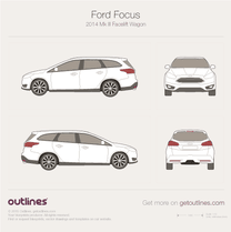2014 Ford Focus III Facelift Wagon blueprint