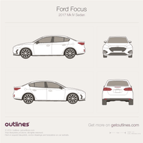 2017 Ford Focus IV Sedan blueprint