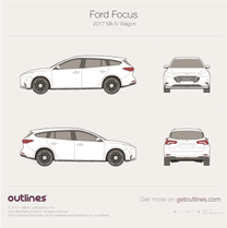 2017 Ford Focus IV Wagon blueprint