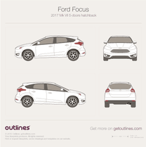 2017 Ford Focus IV 5-doors Hatchback blueprint