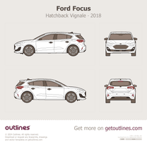 2018 Ford Focus 4 Gen ∙ IV Vignale Hatchback blueprint