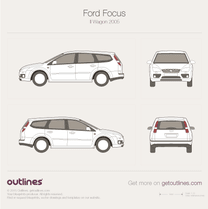 2005 Ford Focus Mk II Wagon blueprint