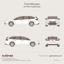 2010 Ford Mondeo IV Facelift Wagon blueprint