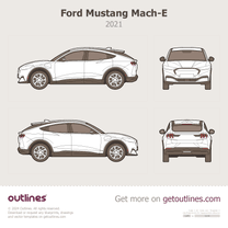 2021 Ford Mustang Mach-E 1 Gen Electric ∙ EV ∙ 5-door SUV blueprint