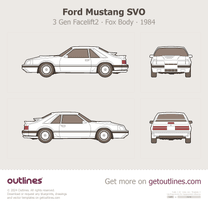  Ford Mustang SVO ∙ 3 Gen Facelift2 Fox Body Coupe blueprint