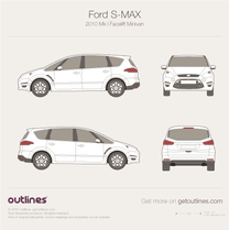 2010 Ford S-Max Facelift Minivan blueprint
