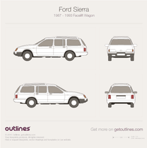1987 Ford Sierra Facelift Wagon blueprint