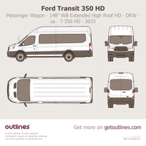 2015 Ford Transit 350 HD Passenger Wagon 148