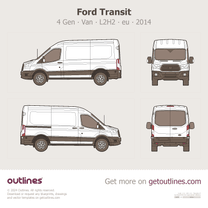 2014 Ford Transit 4 Gen Van ∙ L2H2 ∙ eu ∙ uk Van blueprint