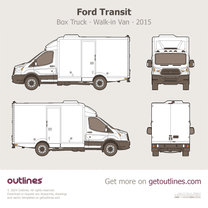 2015 Ford Transit Box Truck Walk-in Van blueprint