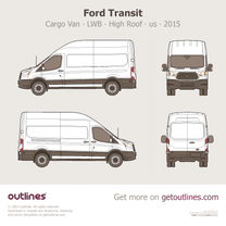 2015 Ford Transit Cargo Van LWB High Roof ∙ us Van blueprint