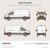 2015 Ford Transit Cargo Van LWB Medium Roof ∙ us Van blueprint