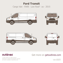 2015 Ford Transit Cargo Van RWB Low Roof ∙ us Van blueprint
