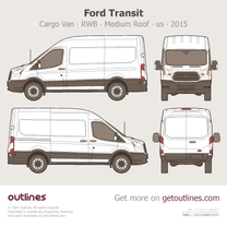 2015 Ford Transit Cargo Van RWB Medium Roof ∙ us Van blueprint