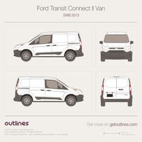 2013 Ford Transit Connect SWB Van blueprint