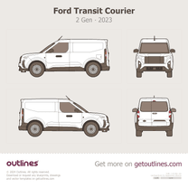 2023 Ford Transit Courier 2 Gen Wagon blueprint