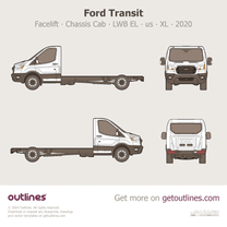 2020 Ford Transit Chassis Cab ∙ Facelift LWB EL ∙ CC-CA ∙ us ∙ XL Heavy Truck blueprint