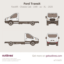2020 Ford Transit Chassis Cab ∙ Facelift LWB ∙ CC-CA ∙ us ∙ XL Heavy Truck blueprint