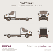 2020 Ford Transit Cutaway ∙ Facelift LWB ∙ CC-CA ∙ us ∙ XL Van blueprint