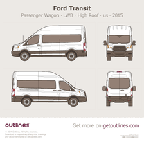 2015 Ford Transit Passenger Wagon LWB High Roof ∙ us Wagon blueprint