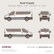 2015 Ford Transit Passenger Wagon LWB Low Roof ∙ us Wagon blueprint