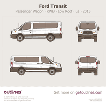 2015 Ford Transit Passenger Wagon RWB Low Roof ∙ us Wagon blueprint