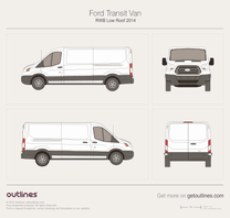 2013 Ford Transit Van RWB Low Roof Van blueprint
