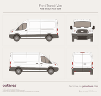 Ford Transit blueprint and drawing