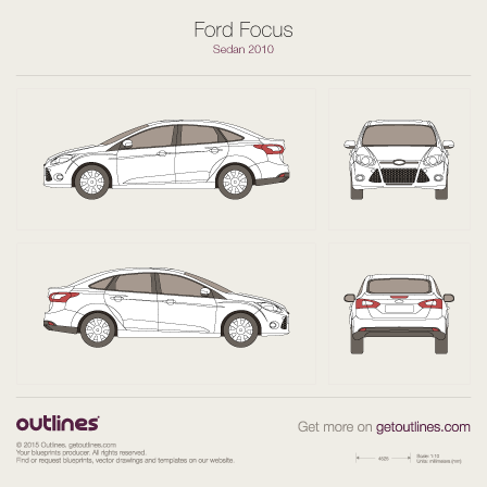 2010 Ford Focus Sedan blueprint