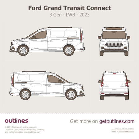 Ford Transit Connect blueprint