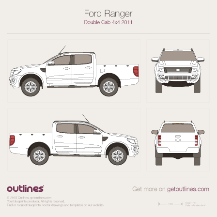 2006 Ford Ranger Mk II Pickup Truck blueprints and drawings