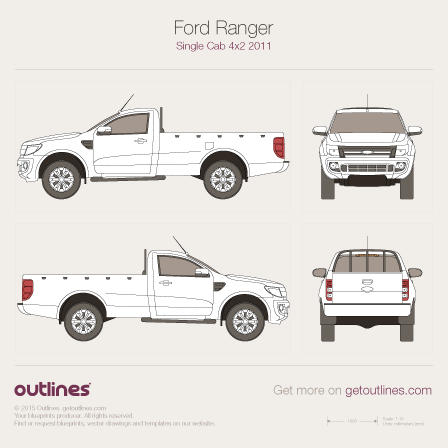 2006 Ford Ranger Mk II Pickup Truck blueprints and drawings
