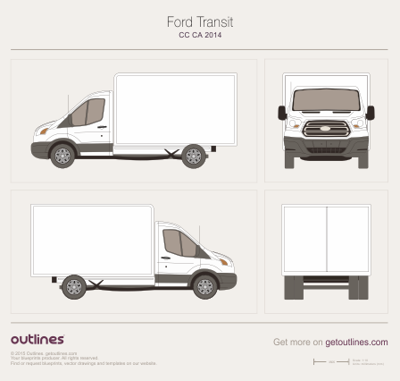 2014 Ford Transit CC-CA Box Van blueprint
