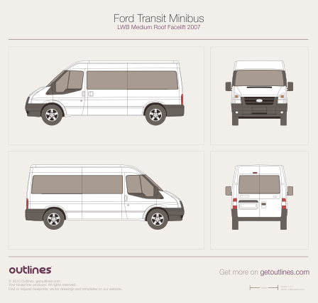 2007 Ford Transit Minibus Wagon blueprints and drawings