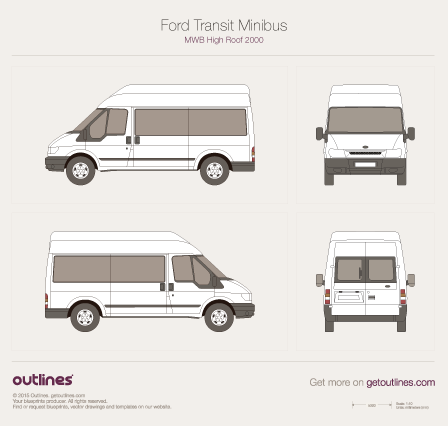 2000 Ford Transit Minibus Wagon blueprints and drawings