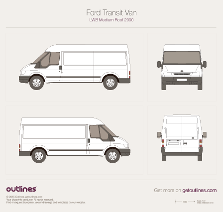 2000 Ford Transit Van Van blueprints and drawings