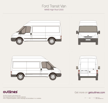 2000 Ford Transit Van Van blueprints and drawings
