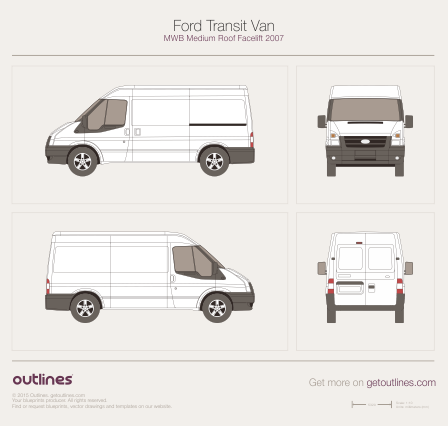 2007 Ford Transit Van Van blueprints and drawings