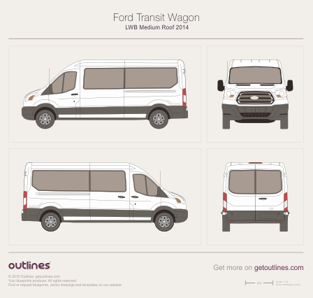 2013 Ford Transit Wagon Wagon blueprints and drawings