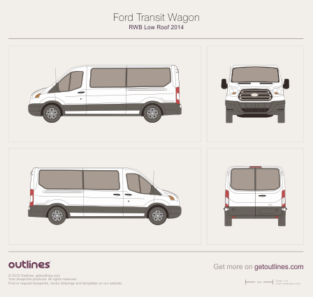 2013 Ford Transit Wagon Wagon blueprints and drawings