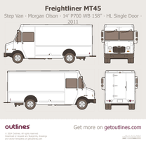 2011 Freightliner MT45 Step Van ∙ Morgan Olson 14’ P700 WB 158” ∙ HL Single Door Van blueprint