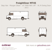 2011 Freightliner MT45 Step Van ∙ Morgan Olson 16’ P900 WB 178” W93-95