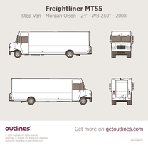 2008 Freightliner MT55 Step Van ∙ Morgan Olson 24’ ∙ WB 250” Van blueprint