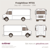 1996 Freightliner MT55 Step Van ∙ Utilimaster P700 ∙ P900 ∙ P1000 ∙ Aeromaster Van blueprint