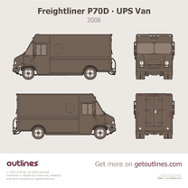 2006 Freightliner P70D UPS Step Van Parcel Delivery Van blueprint