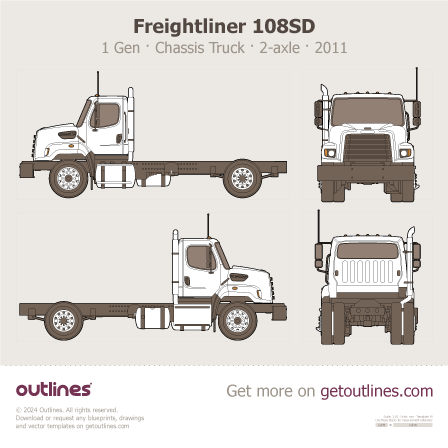 Freightliner 108SD blueprint