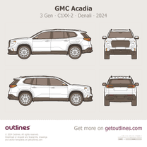 2024 GMC Acadia 3 Gen ∙ C1XX-2 Denali SUV blueprint